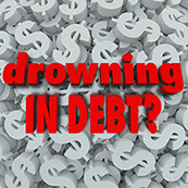 Drowning in debt? Bankruptcy will save you and let you get on with your life debt free.